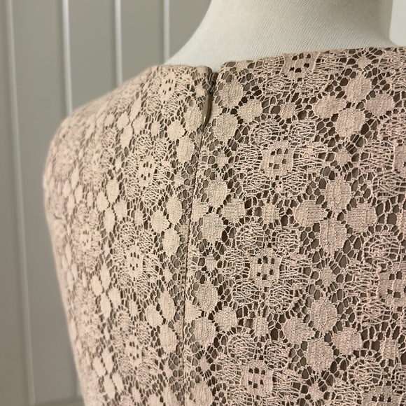 Dusty Peach Lace Dress - Picture 5 of 9
